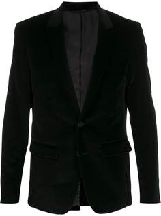 Dondup fitted curved-hemline blazer