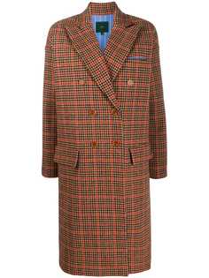 Jejia houndstooth check double breasted coat