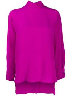 Jejia silk stand up collar blouse