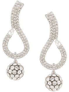 Alessandra Rich crystal embellished pendant earrings