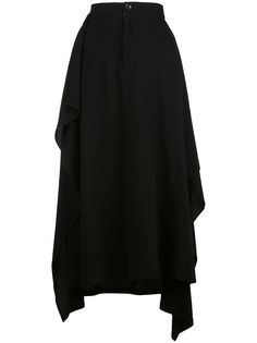 Yohji Yamamoto piped pocket midi skirt