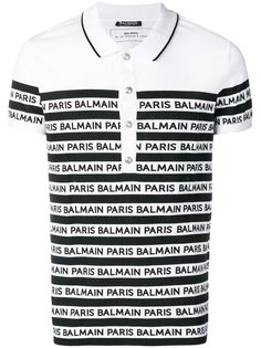 Balmain рубашка-поло в полоску