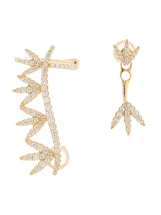 Apm Monaco crystal ear crawler and drop earrnig