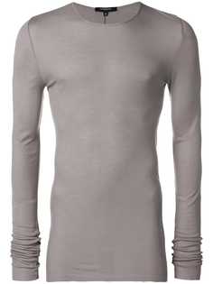 Unconditional fine rib extra long sweater