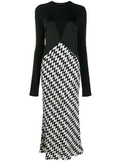 Haider Ackermann zig-zag print maxi dress