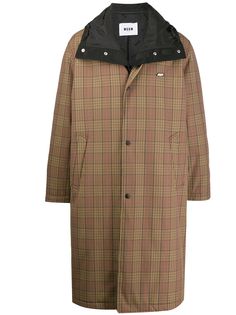 MSGM checked trench coat