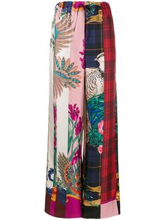 Salvatore Ferragamo multi-print palazzo trousers