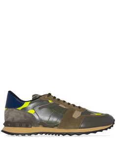 Valentino Garavani Rockrunner leather camouflage print sneakers