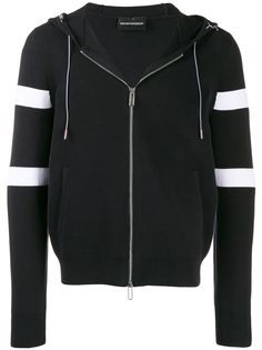 Emporio Armani трикотажное худи с полосками