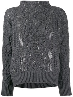 Ermanno Scervino декорированный свитер крупной вязки