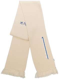 Ader Error embroidered wool scarf