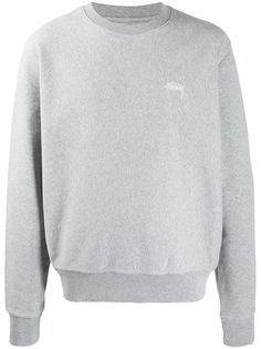 Stussy relaxed-fit logo embroidery sweatshirt