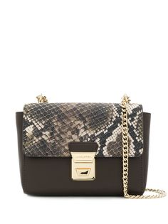 Lancaster snakeskin panel shoulder bag