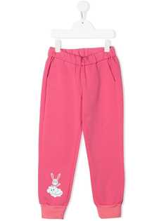 Simonetta bunny print elasticated track pants