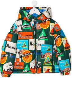 Moncler Kids printed padded jacket