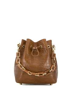 Lancaster croco-effect bucket bag