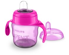 Чашка с носиком и удобными ручками Philips Avent Comfort, от 6 мес., 200 мл, розовый