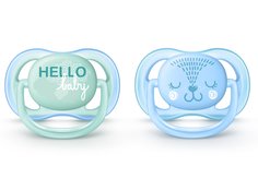 Пустышка Philips Avent Ultra Air Design, 0-6 мес., 2 шт.