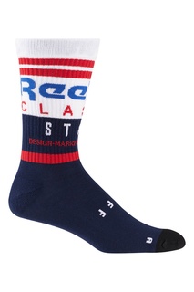 Трехцветные спортивные носки с логотипами Reebok