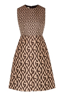 Мини-платье с контрастным узором Gucci