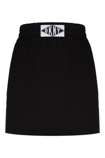 Черная юбка с широким поясом Dkny