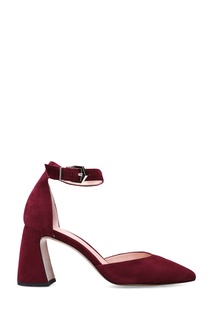 Бордовые туфли с ремешком Portal