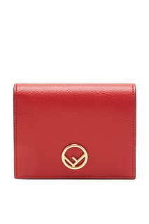 Красный кошелек из тисненой кожи Fendi