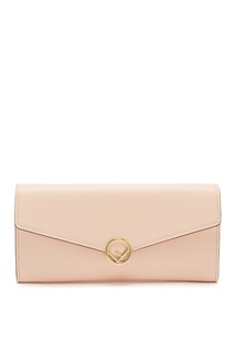 Розовый кошелек с клапаном и монограммой Fendi