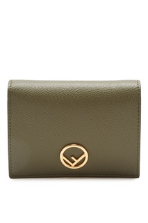 Зеленый складной кошелек с монограммой Fendi