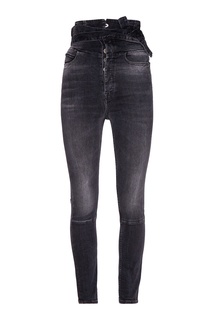 Черные джинсы-скинни с экстравысокой посадкой Unravel Project
