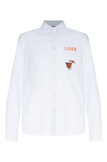 Рубашка с разноцветной вышивкой Gucci Man