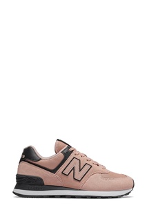 Пудровые кроссовки с контрастной отделкой New Balance