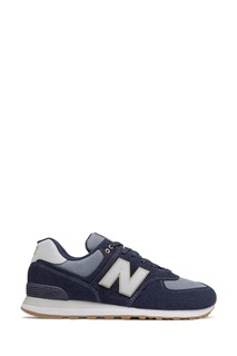 Синие кроссовки с контрастными вставками New Balance