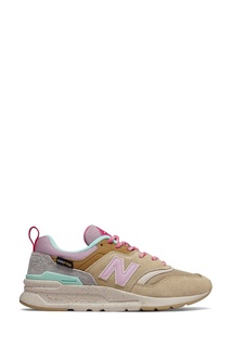 Бежевые комбинированные кроссовки New Balance