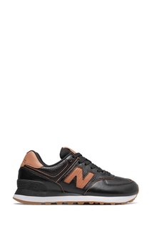 Черные кроссовки с коричневой отделкой New Balance