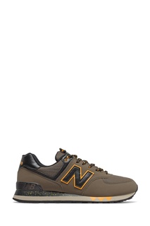 Коричневые кроссовки с контрастными вставками New Balance