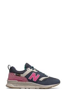 Синие кроссовки с розовыми вставками New Balance