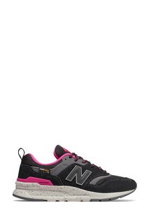 Черные кроссовки с розовыми вставками New Balance