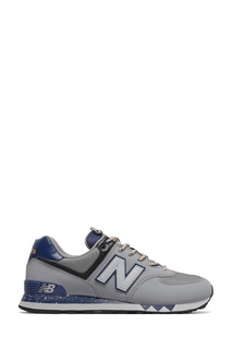 Серые кроссовки с синими вставками New Balance