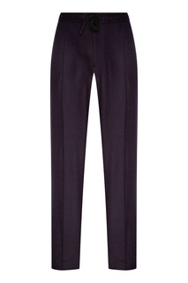Синие брюки-джоггеры из шерсти Emporio Armani