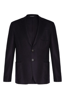 Синий пиджак из шерсти Emporio Armani