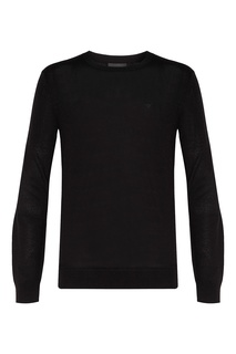 Черный джемпер с символом Emporio Armani