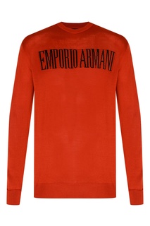 Красный джемпер с логотипом Emporio Armani