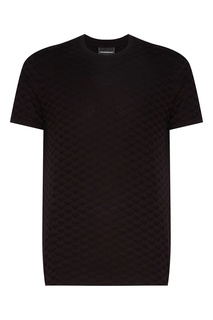 Черная футболка с фирменной отделкой Emporio Armani