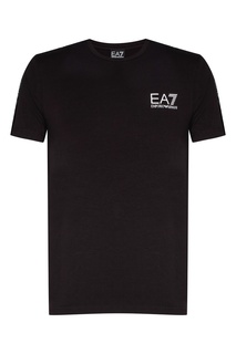 Черная футболка с фирменной отделкой Emporio Armani