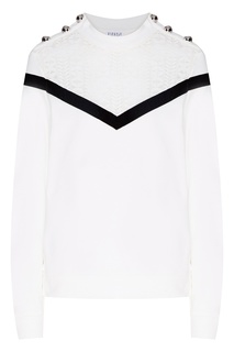 Белый джемпер с кружевной отделкой Claudie Pierlot