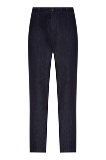 Брюки из денима синего цвета Emporio Armani