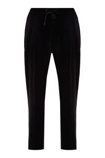 Черные вельветовые брюки-джоггеры Emporio Armani