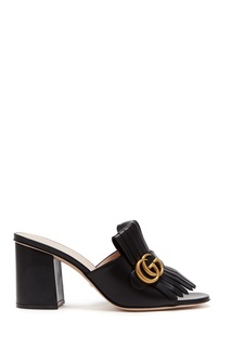 Черные мюли GG Marmont Gucci