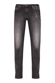 Серые джинсы с потертостями Emporio Armani